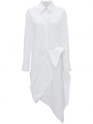 Памучна рокля тип риза Jw Anderson бяло