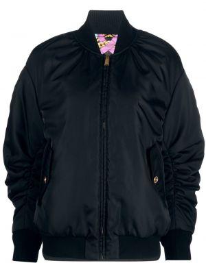 Abpusēja dūnu jaka ar apdruku Versace melns