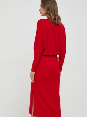 Oversized midi šaty Sisley červené
