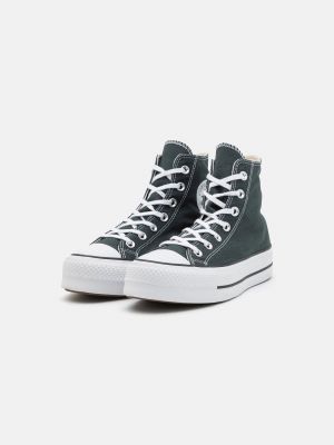 Туфли со звездочками Converse зеленые