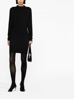 Dzianinowa sukienka Saint Laurent czarna