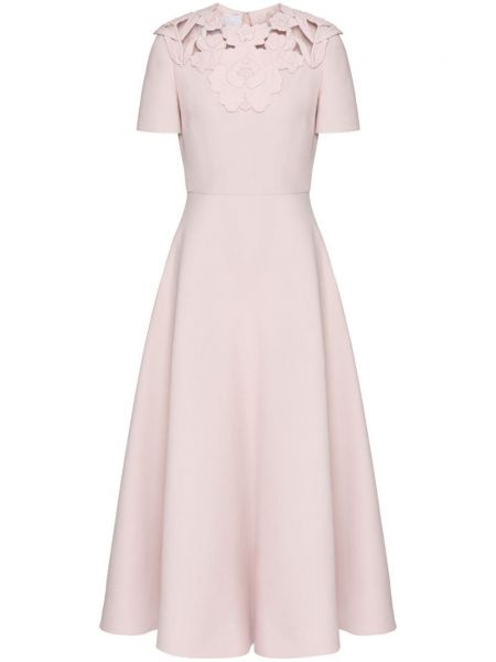 Večernja haljina s cvjetnim printom Valentino Garavani ružičasta
