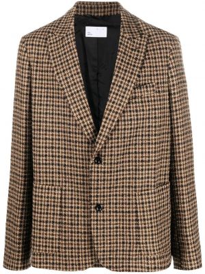 Hundtandsmönstrad blazer 4sdesigns brun