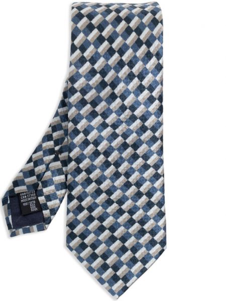 Svilena kravata s karirastim vzorcem Giorgio Armani