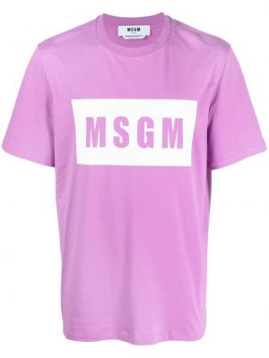 Trykt t-skjorte Msgm lilla