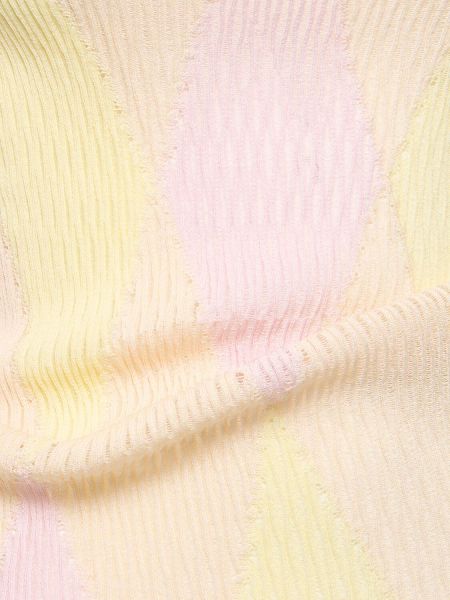 Medvilninis šilkinis megztinis Burberry žalia