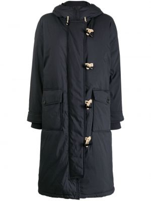 Péřový kabát s kapucí Studio Tomboy modrý