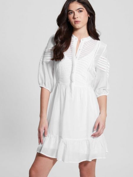 Sukienka koszulowa Guess biała