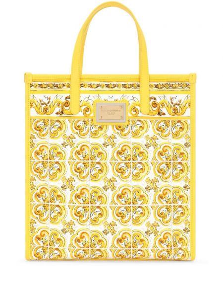 Shopper handtasche mit print Dolce & Gabbana