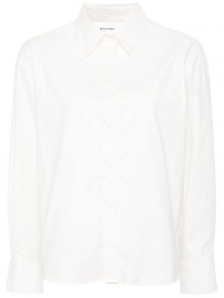 Βαμβακερό πουκάμισο Reformation λευκό