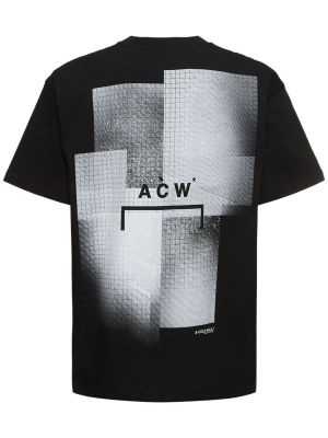 Camiseta de algodón de tela jersey A-cold-wall* negro
