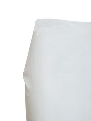 Długa spódnica bawełniana The Row biała