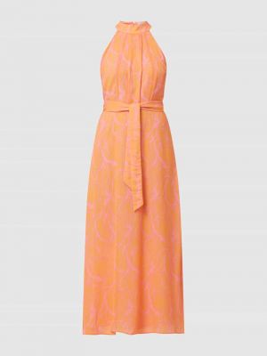 Sukienka długa Betty & Co White pomarańczowa