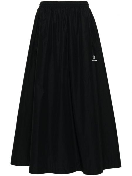 Dlouhá sukně s výšivkou Balenciaga černé