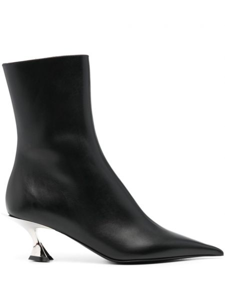 Ankle boots en cuir Mugler noir