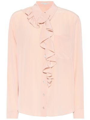 Μεταξωτό πουκάμισο Stella Mccartney ροζ
