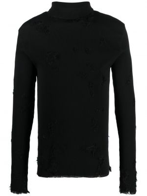 Плетен пуловер Doublet черно