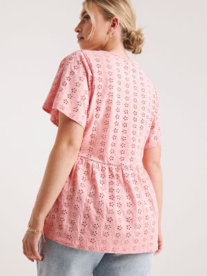 Блузка с вышивкой Simply Be розовая