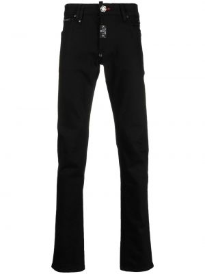 Slim fit skinny fit-jeans Philipp Plein svart