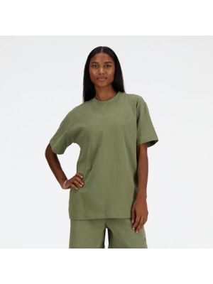 Jersey t-shirt aus baumwoll New Balance grün