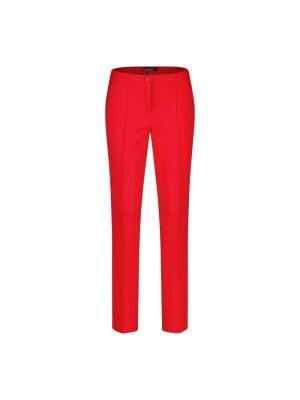 Spodnie slim fit Cambio czerwone