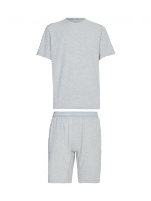 Pidžama s melange uzorkom Calvin Klein Underwear siva