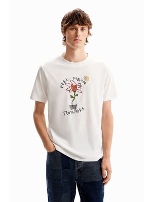 Camiseta de flores Desigual blanco