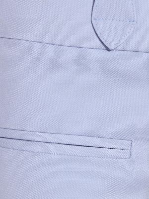 Vlněné rovné kalhoty Altuzarra modré