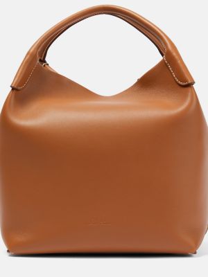 Δερμάτινη τσάντα shopper Loro Piana μπεζ