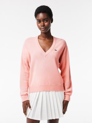 Jersey de lana de tela jersey Lacoste rosa
