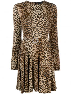 Плаття міні леопардове Philipp Plein, коричневе