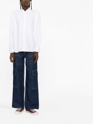 Pantalon brodé taille haute taille haute Polo Ralph Lauren bleu