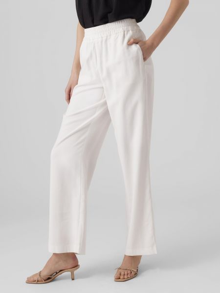 Широки панталони тип „марлен“ Vero Moda бяло