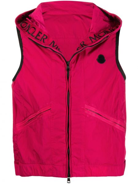 Hette zip vest Moncler rosa