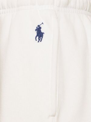 Αθλητικό παντελόνι από ζέρσεϋ Polo Ralph Lauren λευκό