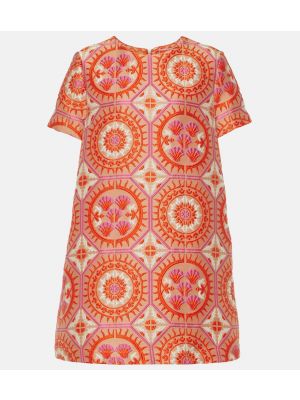 Mini haljina s printom La Doublej narančasta