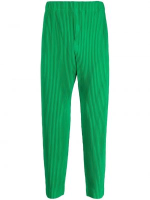 Spodnie plisowane Homme Plisse Issey Miyake zielone