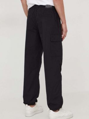 Spodnie cargo bawełniane Calvin Klein Jeans czarne