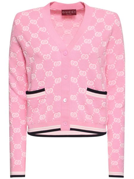 Cardigan i bomuld Gucci pink