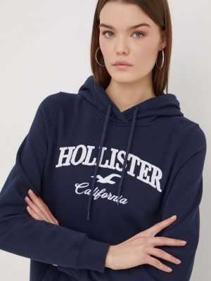 Hoodie s kapuljačom Hollister Co. plava