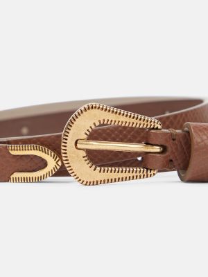 Cinturón de cuero Brunello Cucinelli marrón