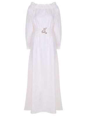 Белое льняное платье Moeva