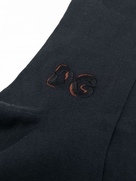 Calcetines con bordado Dolce & Gabbana negro