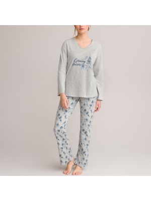 Pijama de algodón con estampado manga larga Anne Weyburn