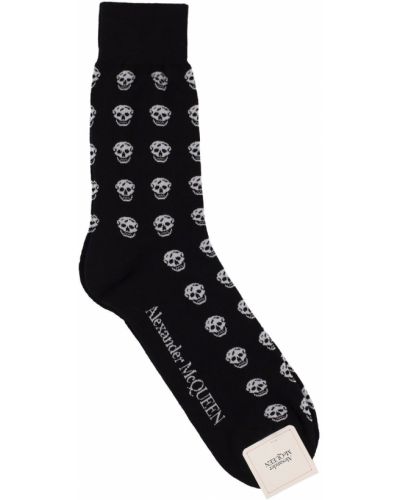 Памучни чорапи Alexander Mcqueen черно