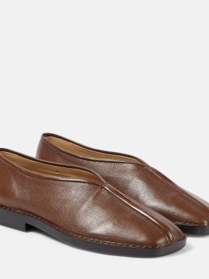 Loafers di pelle Lemaire marrone