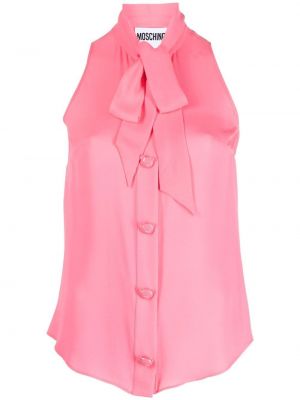Αμάνικη μπλούζα Moschino ροζ