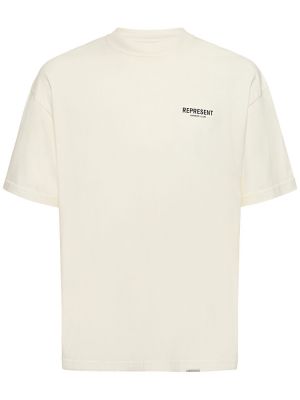 Kokvilnas t-krekls Represent balts