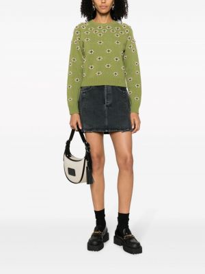 Vilnas džemperis ar ziediem Kenzo zaļš