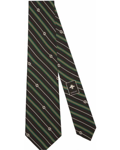 Копринена вратовръзка с принт Gucci
